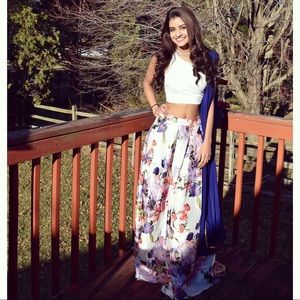 Floral Silk Two Piece